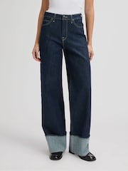 Lee Dark Blue Stella Wide Leg Jeans - Image 1 of 6