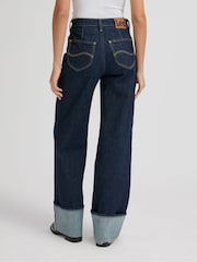 Lee Dark Blue Stella Wide Leg Jeans - Image 2 of 6