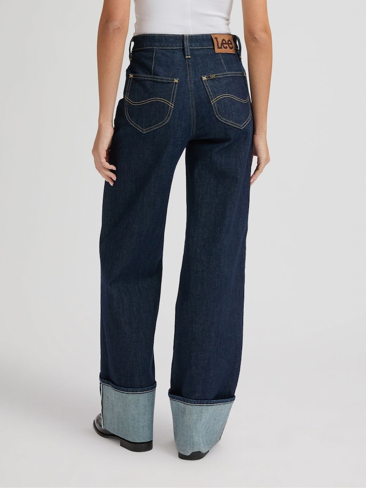 Lee Dark Blue Stella Wide Leg Jeans - Image 2 of 6