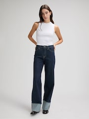 Lee Dark Blue Stella Wide Leg Jeans - Image 3 of 6