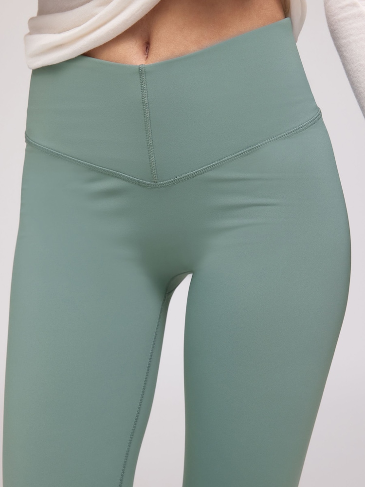 OSIA Aqua Green V Waist Signature Leggings - Image 2 of 5 OSIA Aqua Green V Waist Signature Leggings - Image 2 of 5