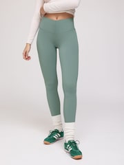 OSIA Aqua Green V Waist Signature Leggings - Image 3 of 5