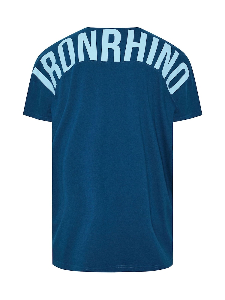 BadRhino Big & Tall Blue IronRhino Powerhouse T-Shirt - Image 7 of 7 BadRhino Big & Tall Blue IronRhino Powerhouse T-Shirt - Image 7 of 7