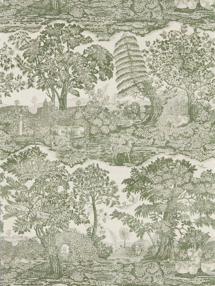 Sanderson Yew Green Highgrove Highgrove Toile A4 Wallpaper Sample - Image 1 of 1 Sanderson Yew Green Highgrove Highgrove Toile A4 Wallpaper Sample - Image 1 of 1