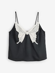 Rockett St George Black/White Butterfly Lace Cami Top - Image 7 of 9