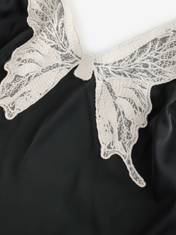 Rockett St George Black/White Butterfly Lace Cami Top - Image 9 of 9 Rockett St George Black/White Butterfly Lace Cami Top - Image 9 of 9