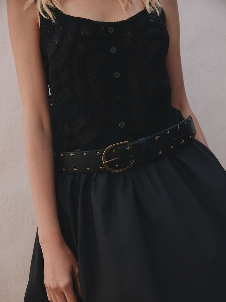 Rockett St George Black Star Stud Belt - Image 2 of 4