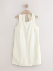 Blanco crudo - Linen Rich Square Neck Shift Mini Dress - Imagen 6 de 8