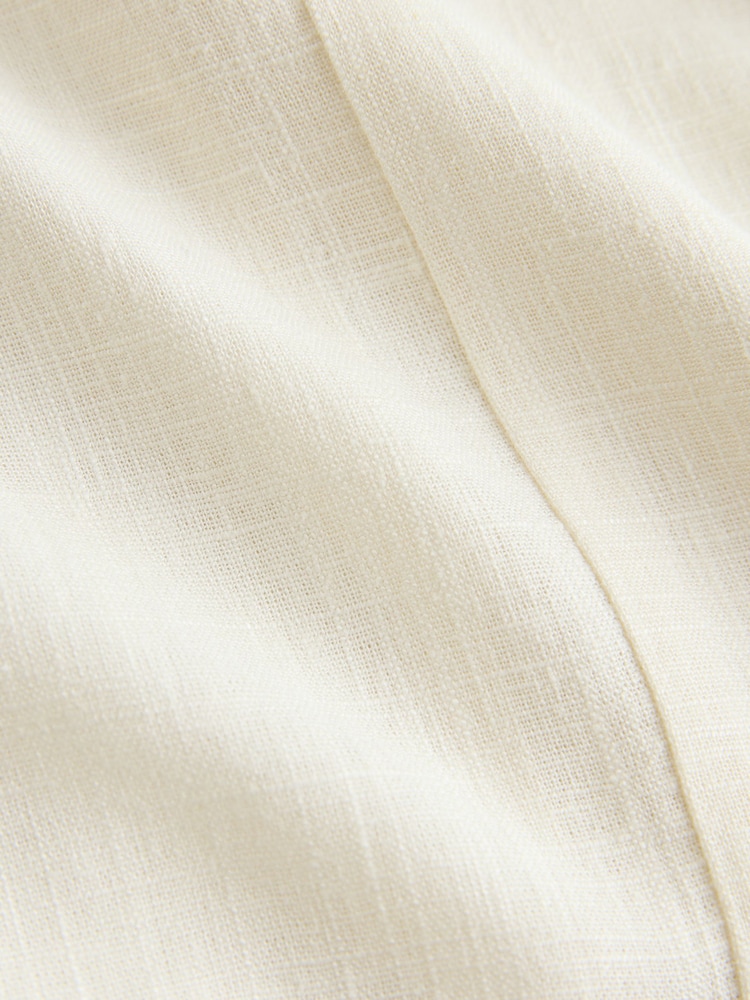 Blanco crudo - Linen Rich Square Neck Shift Mini Dress - Imagen 8 de 8