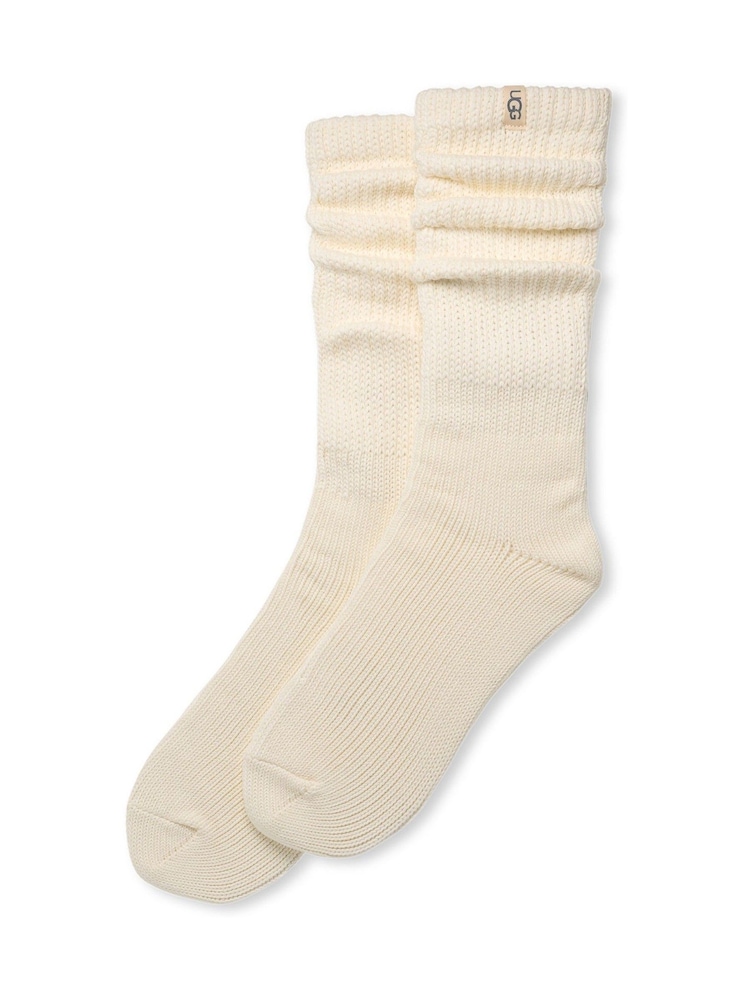 UGG Beige UGG Tyla Slouchy Crew II Socks - Image 2 of 2 UGG Beige UGG Tyla Slouchy Crew II Socks - Image 2 of 2