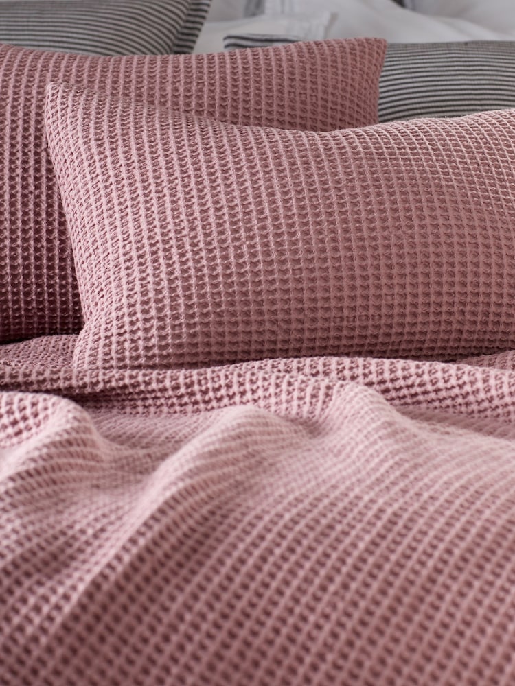 Secret Linen Store Vintage Rose Big Waffle Throw - Image 1 of 3 Secret Linen Store Vintage Rose Big Waffle Throw - Image 1 of 3