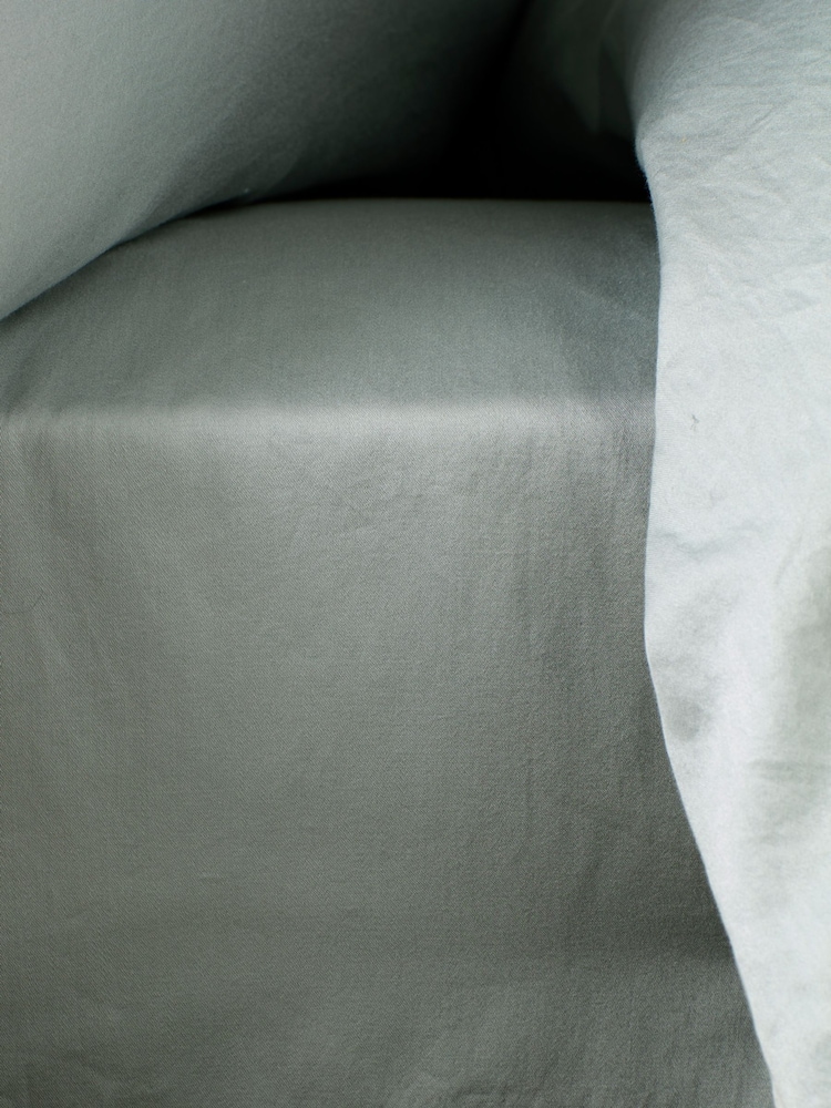 Secret Linen Store Sage Supersoft Fitted Sheet - Image 2 of 3 Secret Linen Store Sage Supersoft Fitted Sheet - Image 2 of 3