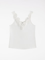 Weiss/Aquablau - Lipsy Crochet Trim Detail Vest - Bild 2 von 4