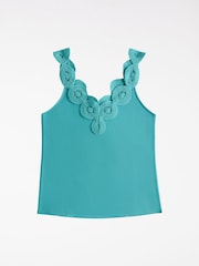 Weiss/Aquablau - Lipsy Crochet Trim Detail Vest - Bild 3 von 4