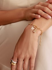 Thomas Sabo Gold Tone Charm Connect Link Bracelet - Image 3 of 4