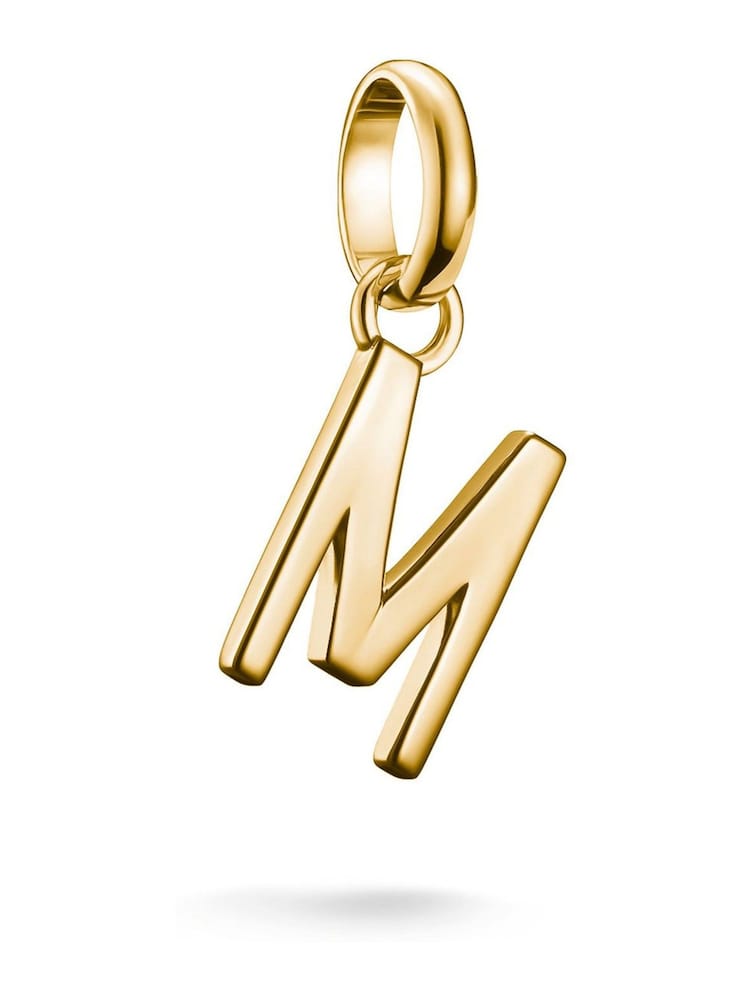 Thomas Sabo Gold Charm Connect letter M Pendant - Image 1 of 3