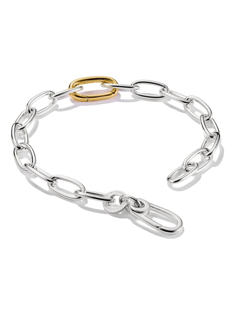 Thomas Sabo Silver Tone Charm Connect Bicolour Link Bracelet - Image 2 of 4 Thomas Sabo Silver Tone Charm Connect Bicolour Link Bracelet - Image 2 of 4