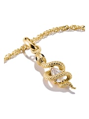 Thomas Sabo Gold Tone Charm Connect Snake Pendant With Stone - Image 2 of 4