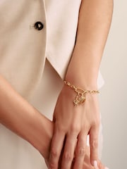Thomas Sabo Gold Tone Charm Connect Snake Pendant With Stone - Image 3 of 4
