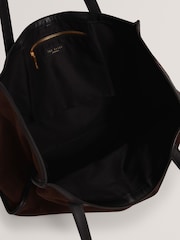 Ted Baker Brown ANNIEYY Script Detail Large Suede Tote - Image 5 of 5