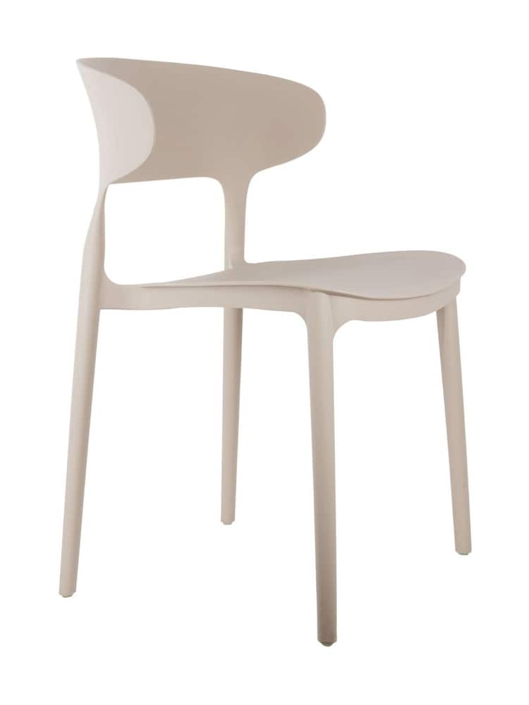 Present Time Warm Grey Fain Dining Chair - Image 1 of 4 Present Time Warm Grey Fain Dining Chair - Image 1 of 4