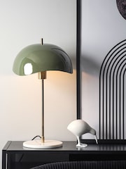 Leitmotiv Jungle Green Waved Dome Table Lamp - Image 1 of 3
