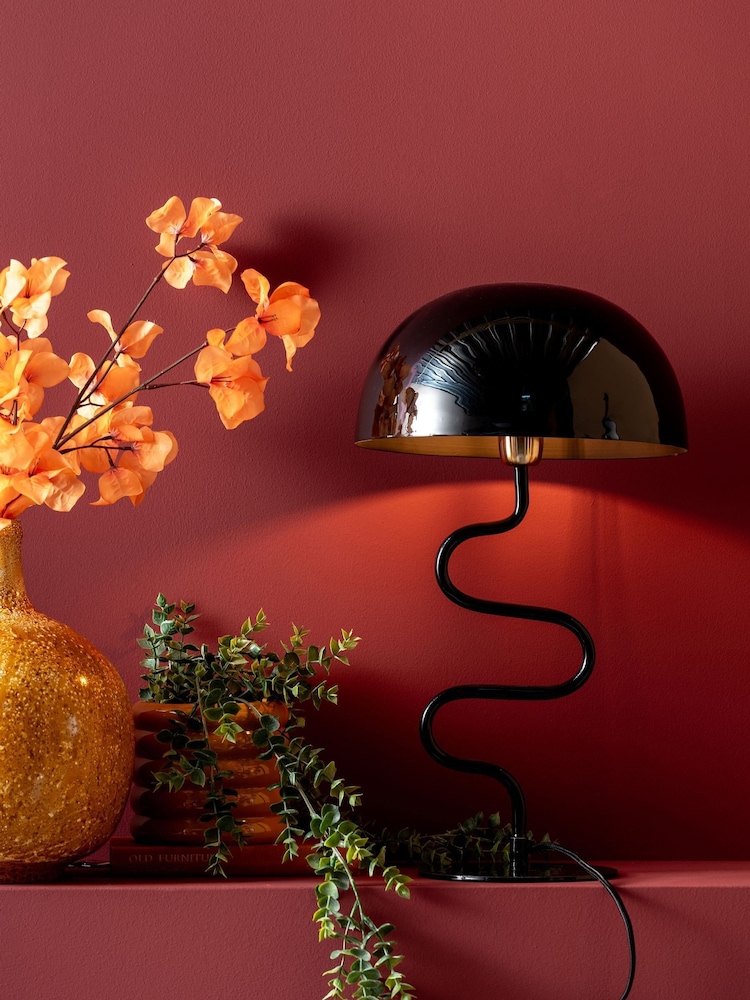 Present Time Black Twist Table Lamp - Image 2 of 4 Present Time Black Twist Table Lamp - Image 2 of 4