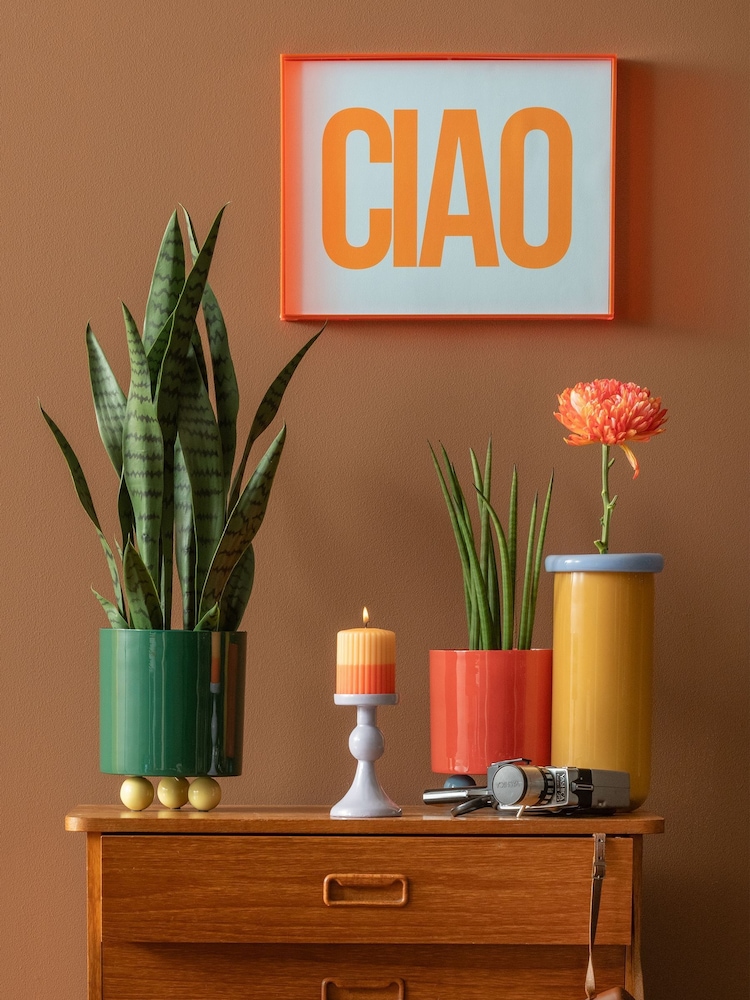 Present Time Bright Orange Ciao Large Wall Art - Image 1 of 5