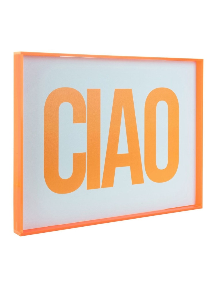 Present Time Bright Orange Ciao Large Wall Art - Image 2 of 5