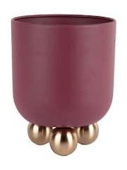 Present Time Dark Mauve Small Estilo Plant Pot - Image 3 of 3