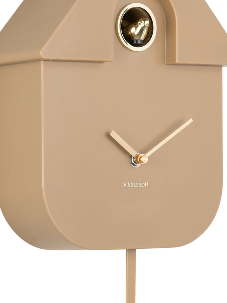 Karlsson Mocha Brown Oro Modern Cuckoo Wall Clock - Image 4 of 4 Karlsson Mocha Brown Oro Modern Cuckoo Wall Clock - Image 4 of 4