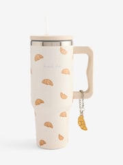 Cream Brunch Club Print 900ml Water Bottle - Image 4 of 4