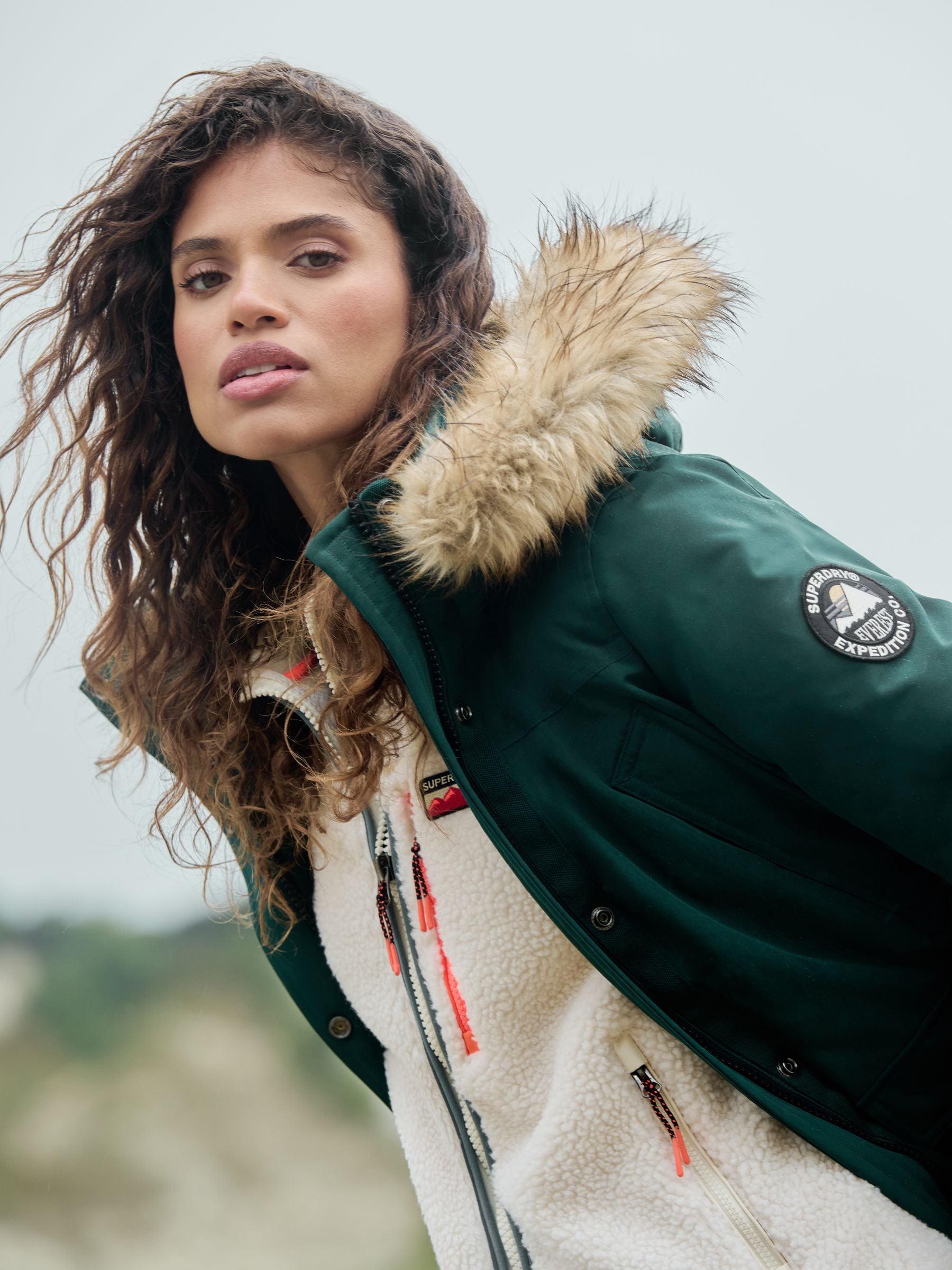 Buy Superdry Green Everest Faux Fur Parka Coat from Next USA