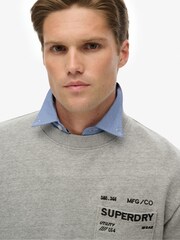 Superdry Grey Utility Loose Sweat Top - Image 4 of 7