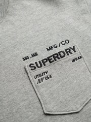 Superdry Grey Utility Loose Sweat Top - Image 7 of 7