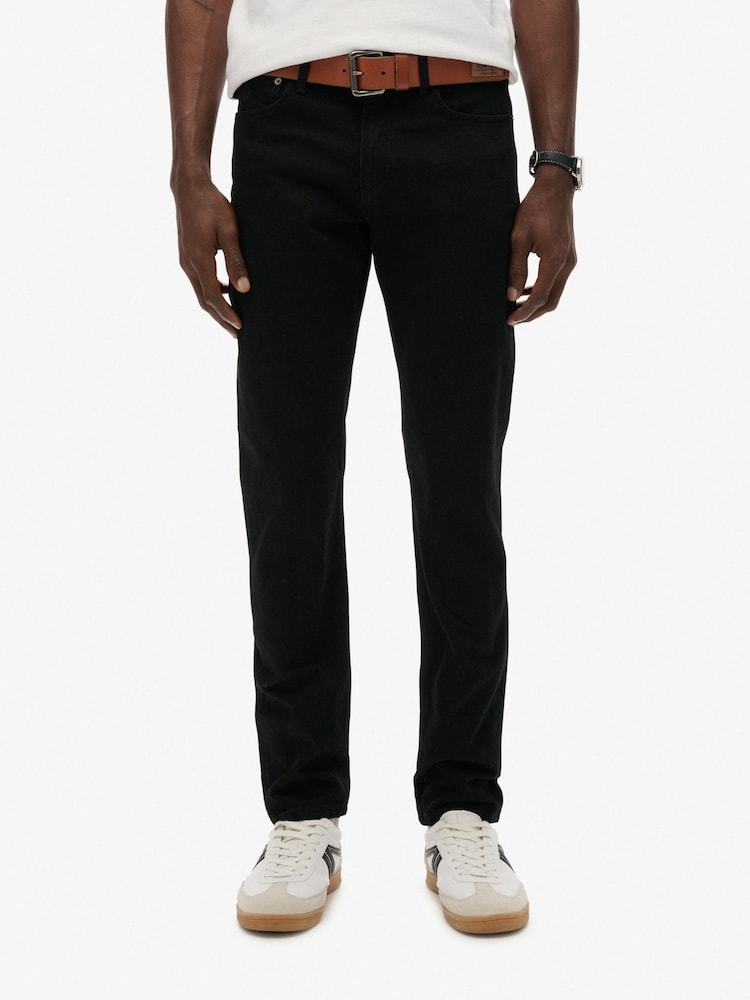 Superdry Black Cotton Vintage Slim Jeans - Image 1 of 8