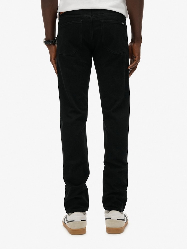 Superdry Black Cotton Vintage Slim Jeans - Image 2 of 8