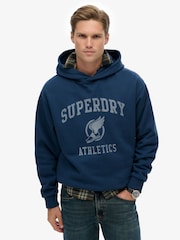 Superdry Blue Vintage Athletics Oversized Hoodie - Image 1 of 7
