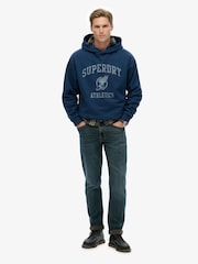 Superdry Blue Vintage Athletics Oversized Hoodie - Image 3 of 7