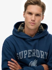 Superdry Blue Vintage Athletics Oversized Hoodie - Image 5 of 7