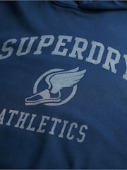 Superdry Blue Vintage Athletics Oversized Hoodie - Image 7 of 7