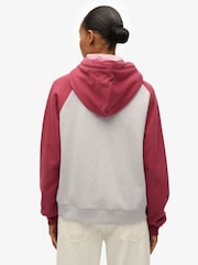 Superdry White Essential Logo Raglan Zip Hoodie - Image 2 of 7