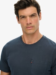 Superdry Blue Classic Essential Pocket T-Shirt - Image 4 of 7
