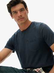 Superdry Blue Classic Essential Pocket T-Shirt - Image 5 of 7