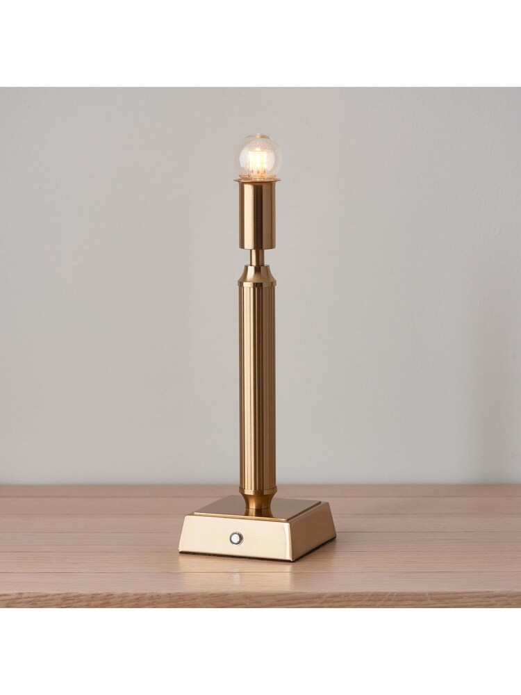 Gallery Home Brass Tonie Rechargeable Table Lamp Base Aged - Image 1 of 6