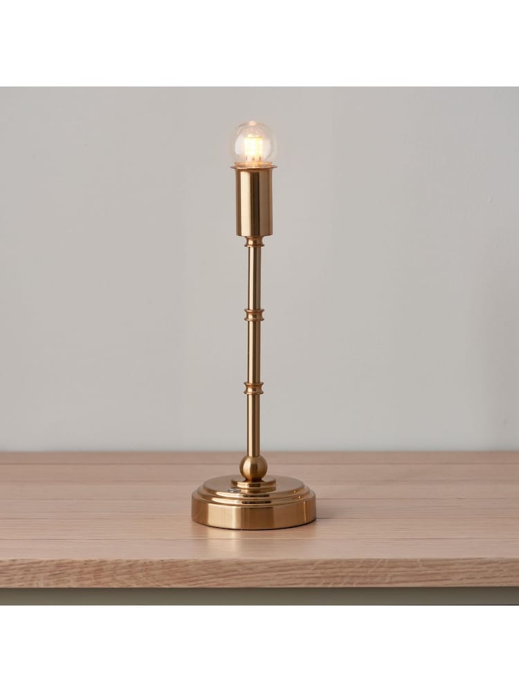 Gallery Home Brass Danny Rechargeable Table Lamp Base Aged - Image 1 of 6