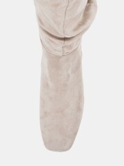 Natur - Novo GERI Block Heel Square Toe Ruched Knee Boot - Bild 5 von 6