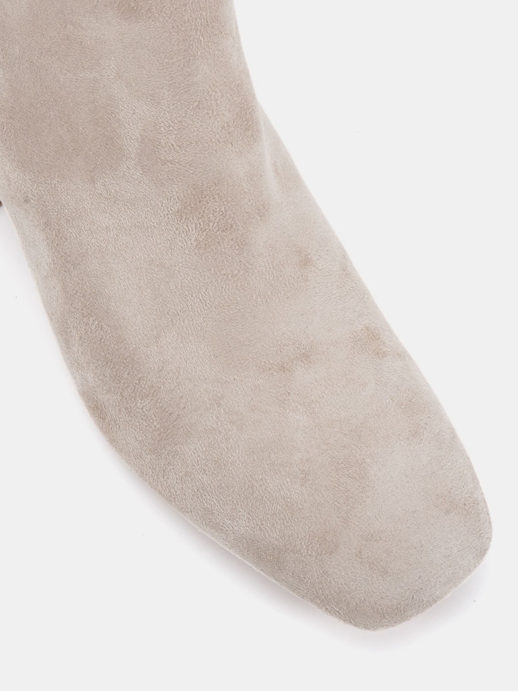 Novo Natural Regular Fit GERI Block Heel Square Toe Ruched Knee Boot - Image 6 of 6 Novo Natural Regular Fit GERI Block Heel Square Toe Ruched Knee Boot - Image 6 of 6