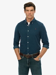 Superdry Blue Classic Needle Cord Shirt - Image 1 of 7