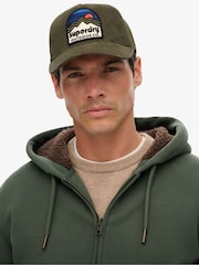 Superdry Green Mesh Cord Trucker Cap - Image 5 of 5